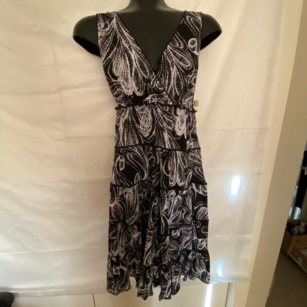 Style & Co // V Cut Lace Overlay Dress